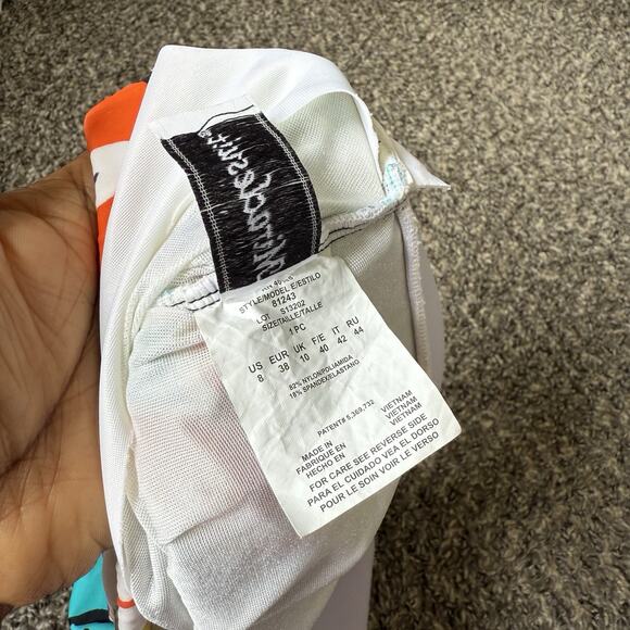 MiracleSuit Barcelona Multi Halter Floral Sweetheart Tankini Swimsuit Top Size 8 - Picture 6 of 6